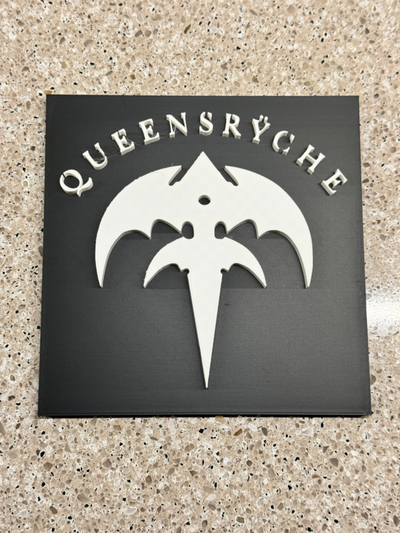 queensryche band sign remixed by davglass art signs & logos rock 80snostalgia metal 3d print model - Mito3D