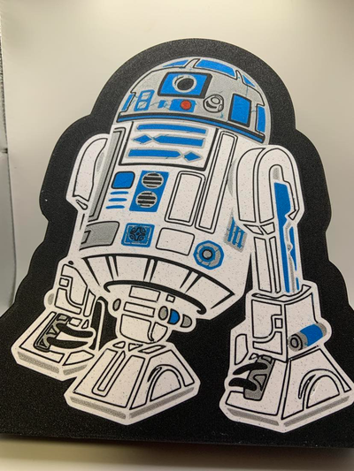 stella guerre r2d2 lightbox by brentglover1970 arte segni loghi 3d print model - Mito3D