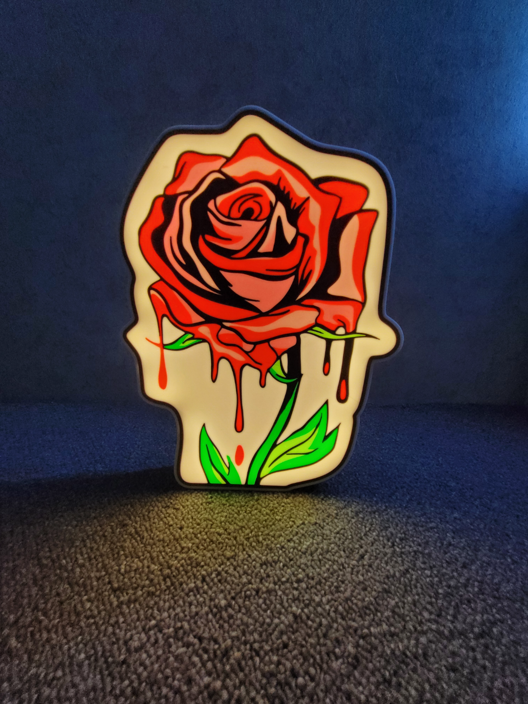 sanguinamento rosa by stampe nostalgiche arte segni loghi scatola rose virale san valentino giorno 2024 fiore rose amore vaso loveart bambu a1 x1 x1c ams pronto multicolore guidato luce almp lampada lampbox lightbox lightboxart decorazione kit 3D print model - Mito3D