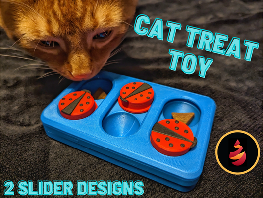 kedi tedavi etmek oyuncak by jamestheprinter ev halkı evcil hayvanlar hayvan oyuncaklar dağıtıcı yavrusu poliüretan gıda dağıtıcısı besleyici pettoy merak oyuncağı yavru küçük kasesi polyester yemi maması polimakerpolyterra tutucusu oyunu 3d print model - Mito3D