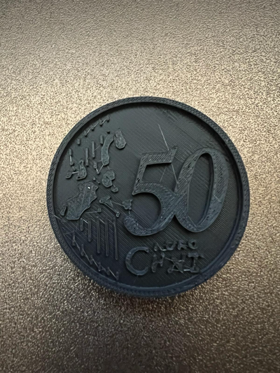 50 euro cento moneta by proki34 arte distintivi i soldi falso eu europa 3d print model - Mito3D