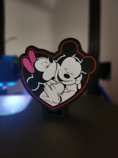 namorados caixa or luz by square3d arte modelos minnie mickey livre amar disney jóia ams a1 p1s x1c presente velozes ficar pé 3d print model - Mito3D