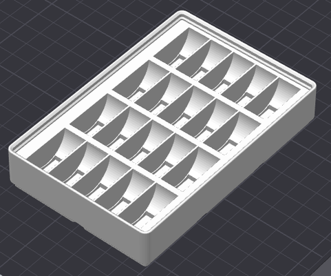 grillefinity 20x mini filament bobine échantillons boîte by perle colère outils organisateurs organisateur échantillon afficher 3d print model - Mito3D