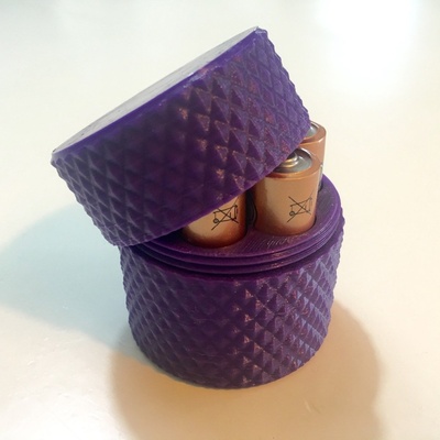 tırtıklı aa pil konteyner vidalamak kapak by michael çay araçlar organizatörler piller durum kılıf 3d print model - Mito3D