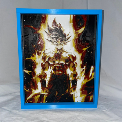 huerforge box- 194 x 244 by 3dprojects4u art 2d goku hueforge box 3d print model - Mito3D