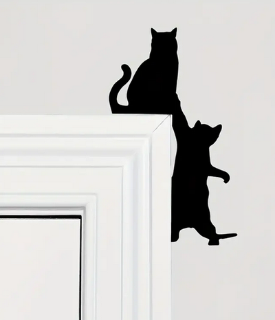 cats - door wall by mazzinix household decor 3d print model - Mito3D