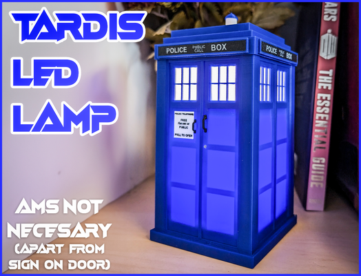 tardis led lampe by byteslinger haushalt dekor dr who dr arzt doctor who blau box licht kit scifi whovian 3d print model - Mito3D