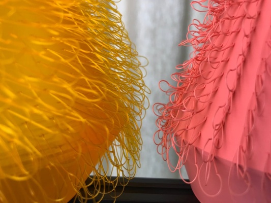 feira difusa fuzzy peludo vasos by makerspace online arte esculturas tigela experimentar vaso 3d print model - Mito3D