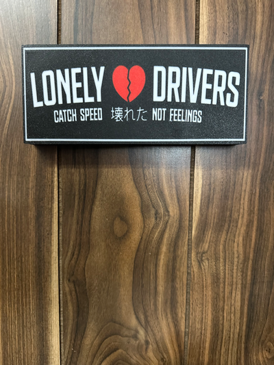 lonely drivers club slap sticker lightbox wall art by tropicgtiturbo 2d jdm drift drifter drifting wangan touge shutoko cars carscene slammed nissan toyota silvia s13 s14 s15 skyline r32 r33 r34 gtr 3d print model - Mito3D