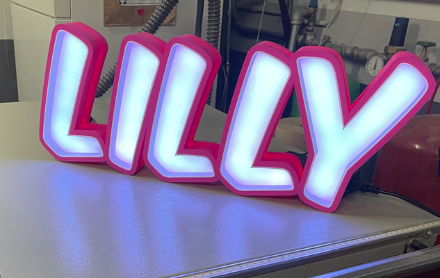 light box - lilly by reuter corp art signs & logos sign 3d print model - Mito3D