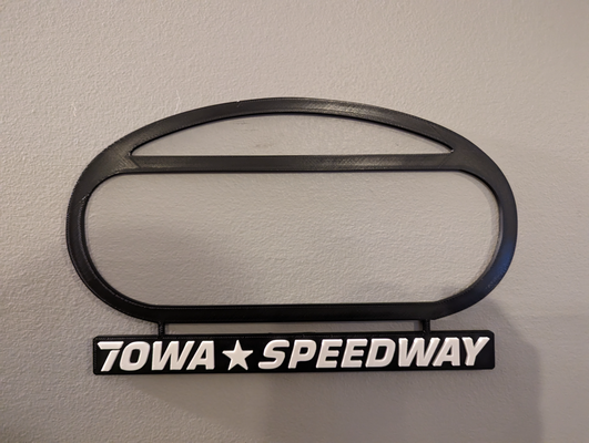 iowa speedway piste carte plaque signalétique by dakjones82 art modèles nascar courses mur disposition 3d print model - Mito3D