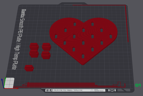 ikea skadis corazón by highlatitude64 84 herramientas organizadores 3d print model - Mito3D