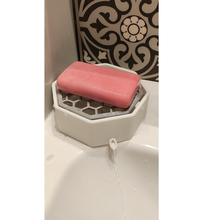 bela sabonete prato exaustivo tubo by terminadordeux casa decoração caixa distribuidor banho banheiro mão limpar limpo esposa presente avó pai irmão rosa vermelho cinzento mármore inundar bambu bambulab a1 mini ams 3 cores leve p1p p1 p1s p1sams x1 x1c x1carbon carbono 3d print model - Mito3D