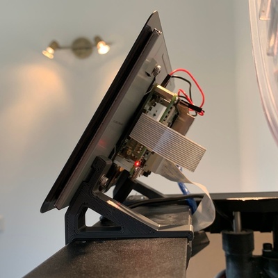 frambuesa pi monitor lulzbot mini montar by miguel teeuw 3d impresora accesorios raspberrypi 3d print model - Mito3D