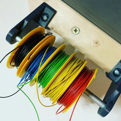wirespoolholder - 8mm rod by michael teeuw hobby & diy holder wire 3d print model - Mito3D