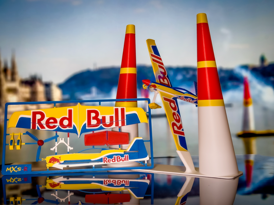 air race plane kit card mxs-r red bull by pbbence1994 hobby & diy vehicles kitcard fly airrace vehicle aviation puzzle decor fidget fidgettoy toy 3d print model - Mito3D