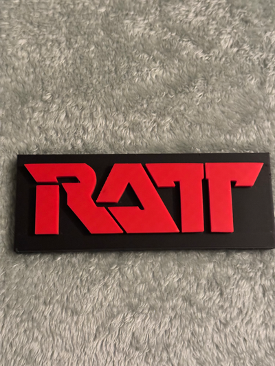 ratt banda firmar remezclado by davglass arte señales logos metal rock 80snostalgia 3d print model - Mito3D