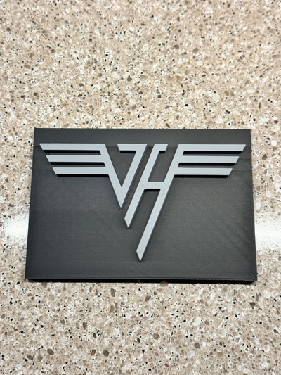 van halen band sign remixed by davglass art signs & logos rock metal 80snostalgia 3d print model - Mito3D