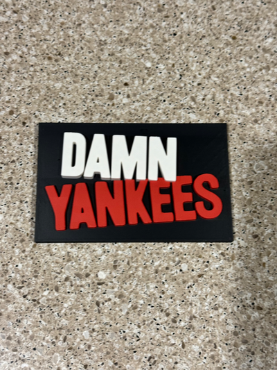 damn yankees band sign remixed by davglass art signs & logos 80snostalgia rock metal 3d print model - Mito3D