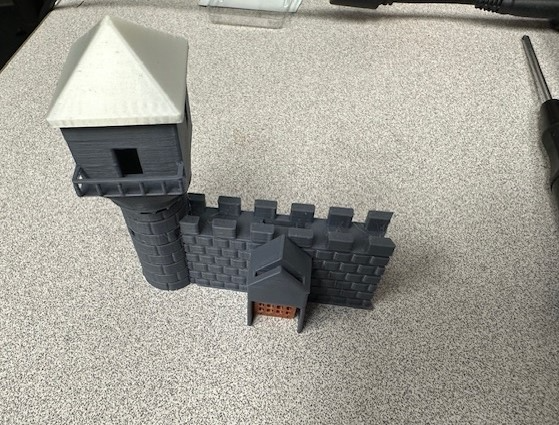 desktop castle expansion 4 by tomheadley miniatures architecture tower wall dnd portcullis 3D print model - Mito3D