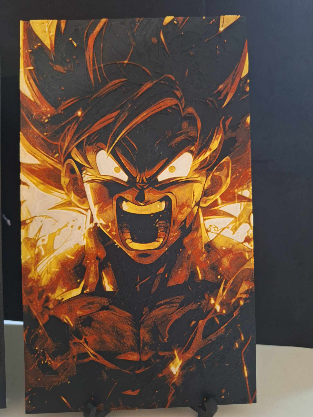 goku dbz continuar pelota z forja sombreros 4 colores by lldj3d generativo 3d modelo litofano pintura filamentos arte mural deco decoración firmar logo manga anime esfera dragón dragon ball z 3D print model - Mito3D