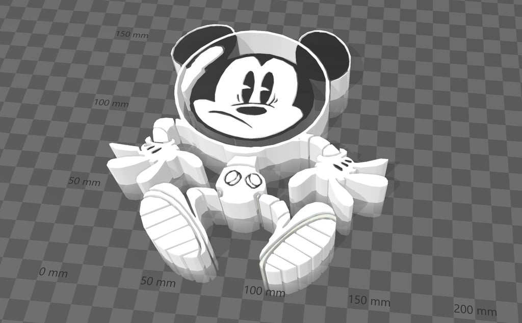 space mouse mickey by oliver1071 3d printer accessories 3D print model - Mito3D