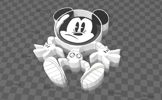 space mouse mickey by oliver1071 3d printer accessories 3d print model - Mito3D
