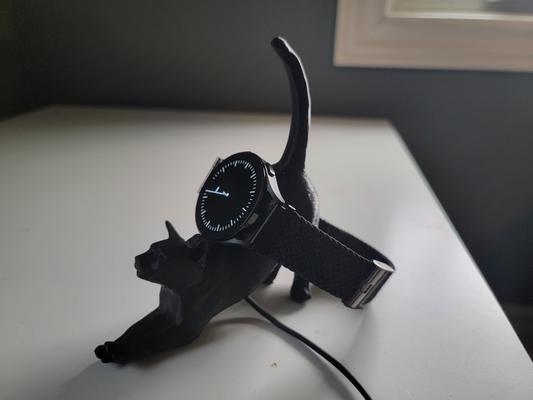 gato esticam galáxia 2 3 4 carregador ficar pé remixado by themumbl3r casa decoração galaxywatch 3d print model - Mito3D