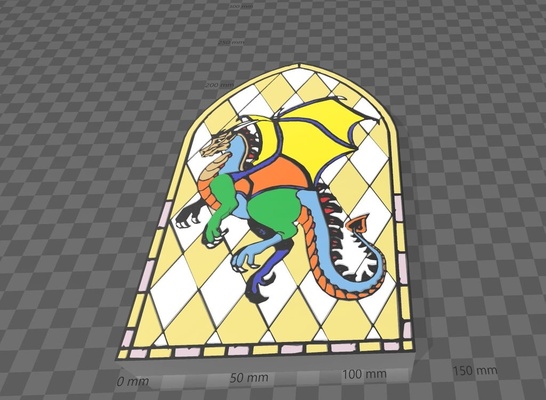 11 color stained glass dragon modifier by oliver1071 art sculptures 3d print model - Mito3D