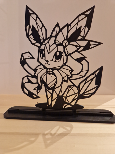 geometrico poli sylveon modello v 1 by 3dprintwolf arte sculture playtoz pokemon 2d bambino linea artistica design lowpoly schermo 3d print model - Mito3D