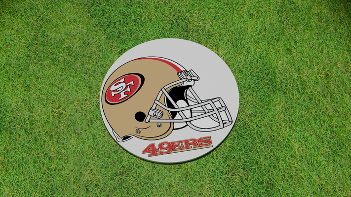 san francisco 49ers casco sottobicchiere by miker73 domestico arredamento sottobicchieri calcio nfl superbowl 3d print model - Mito3D