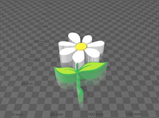 multi farbe daisy2 by oliver1071 kunst zeichen logos 3d print model - Mito3D