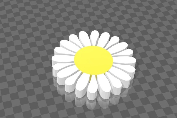 multi color daisy by oliver1071 art signs & logos mmuamsdaisy multicolor 3d print model - Mito3D