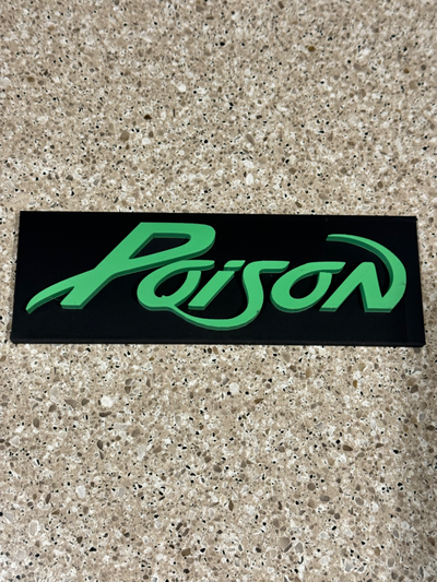 poison band sign remixed by davglass art signs & logos rock metal 80snostalgia 3d print model - Mito3D