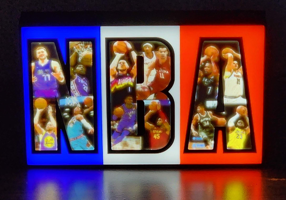 nba lithophane lightbox by briankstan art signs & logos nicola jokic luka donic joel embid giannis kevin durrant kd devin booker donovan mitchell stephencurry lebron james ja morant scoring 3d print model - Mito3D