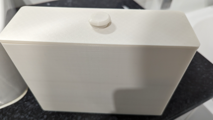 muji cotton pad box by teh chaosjester household house models cottonpad cottonpadholder lid handle 3d print model - Mito3D
