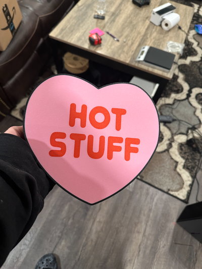 hot stuff candy heart lightbox by chris thayer household decor valentine valentines day light box gift 3d print model - Mito3D