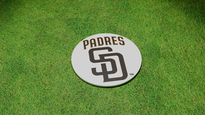 san diego padres coaster by miker73 household decor coasters baseball 3d print model - Mito3D