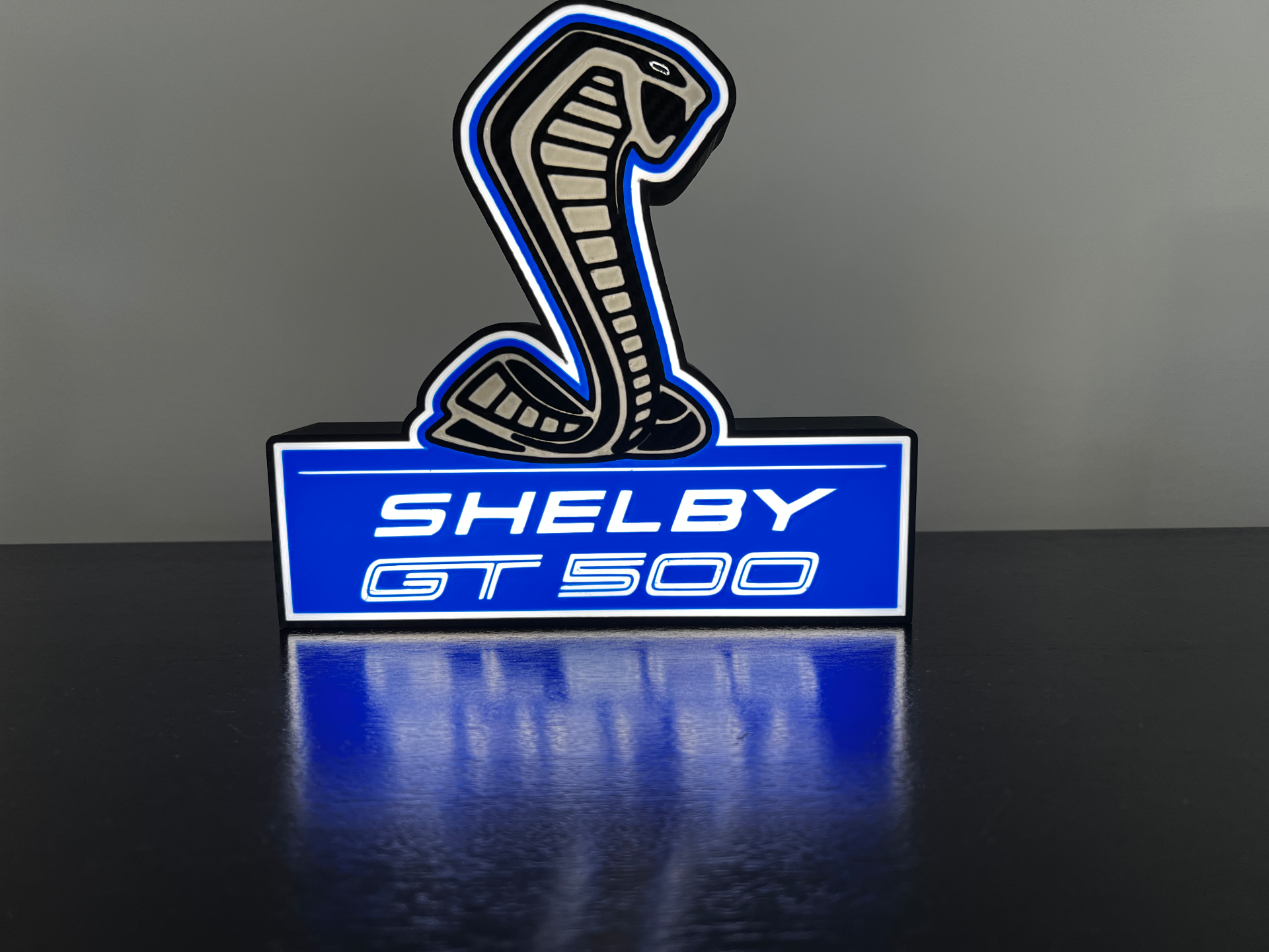 shelby cobra gt500 lumière boîte by perry ménage décor boite art gué serpent 3D print model - Mito3D