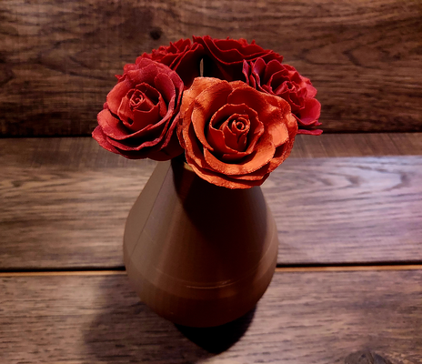 flower pot of roses- two versions remixed by 3d prints household decor love family romance romantic rose pots 3d print model - Mito3D