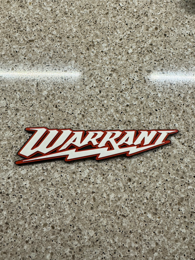 warrant band sign remixed by davglass art signs & logos rock 80snostalgia metal 3d print model - Mito3D