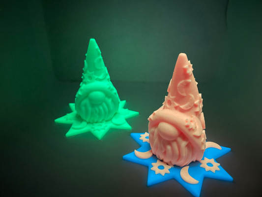 brilho in sombrio cósmico gnomo apoia by funfam3d casa decoração lua sol estrela trippy fofa escuridão bruxo mago místico magia nosupports 3d print model - Mito3D