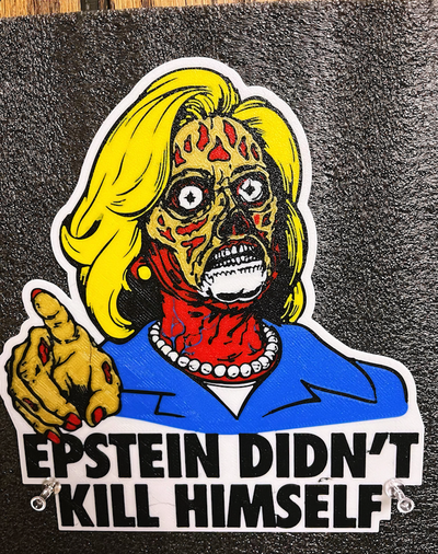 hillary zombi öldürücü by wagzprintz sanat 2d vaaz epstein yapmadı öldürmek komplo yaygın duyu clinton 39 lar 3d print model - Mito3D