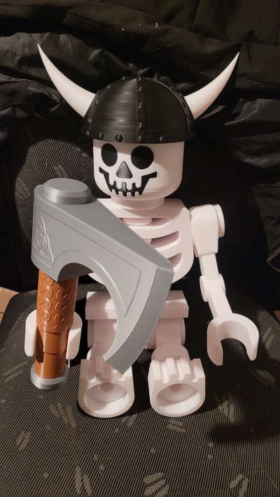 viking-style axe mega brick skeleton by ambossa3d miniatures creatures vikingaxe big deco decoartions 3d print model - Mito3D