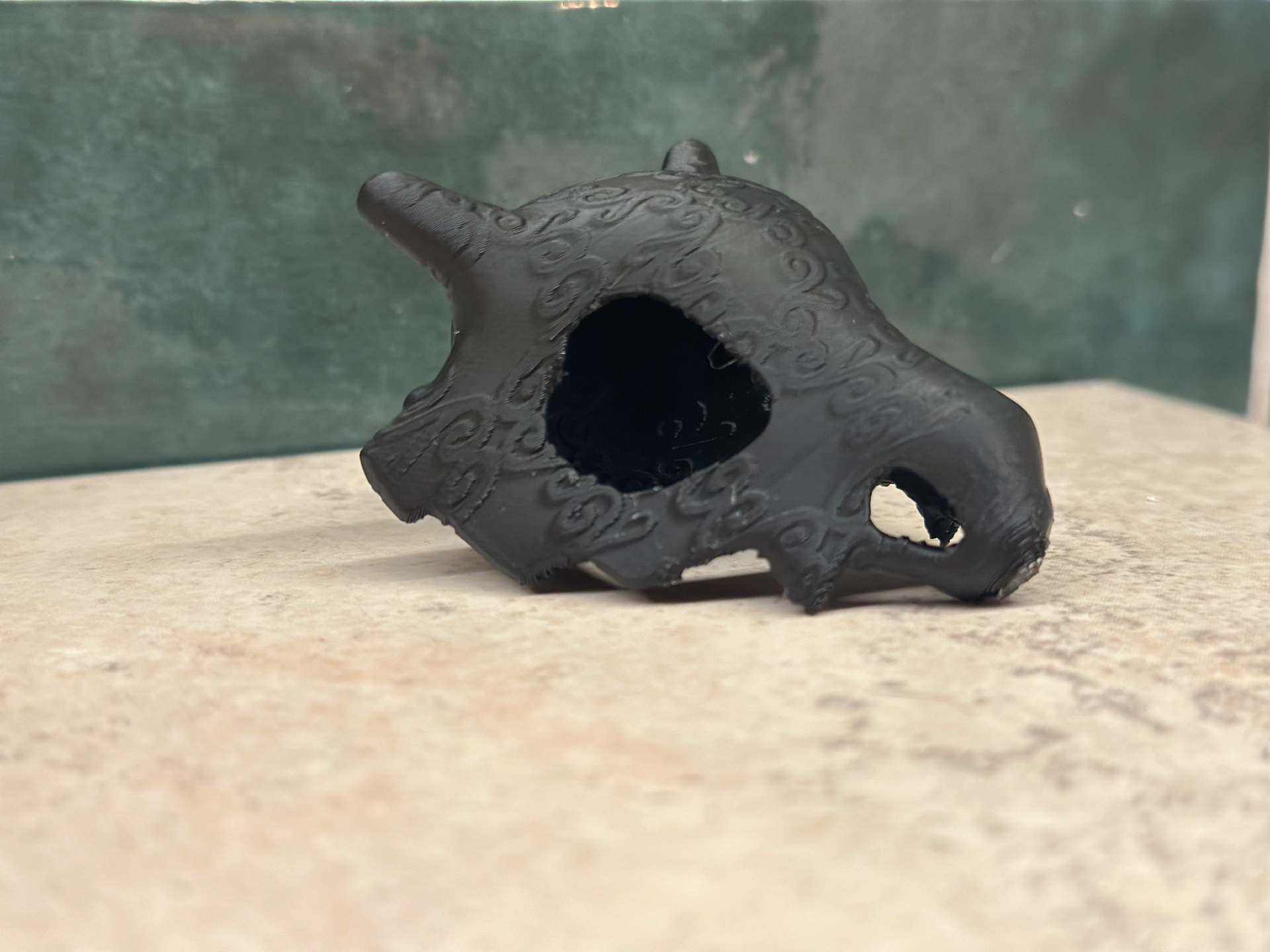 textured cubone skull keychain by michill designs art sculptures pokemon 3D print model - Mito3D