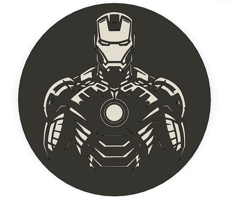 iron man coaster by atii757 household house models drink table ironman marvel 3d print model - Mito3D