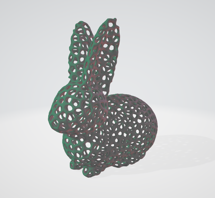 pasqua coniglietto voronoi by tamazawa arte sculture animale coniglio 3d print model - Mito3D