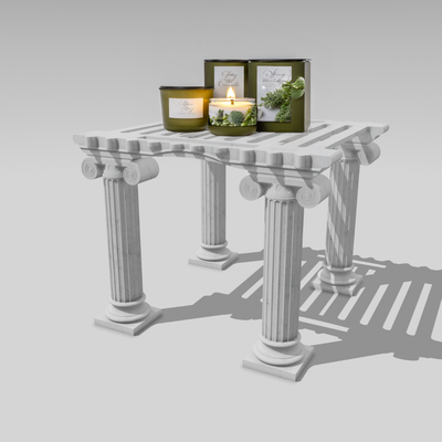 uralt ionisch kerze stand eingetopft pflanze pergola by etagenbett draht haushalt garten unterstützung blumen topf teller topflappen griechisch skulptur 3d print model - Mito3D