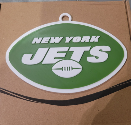 york jets 3d logo 180mm séries by épiceries loisir diy sport air new nfl équipe sports chaîne football 3d print model - Mito3D