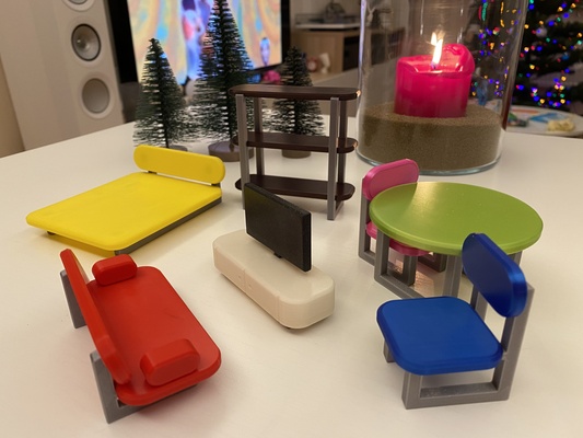 dollhouse furniture sample by argoroots toys & games 3d print model - Mito3D